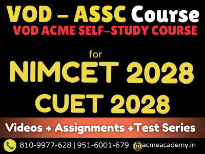Online MCA entrance course: VOD COURSE | NIMCET 2028 | CUET 2028 (VOD ASSC-ACME Self Study Course) – ACME Academy