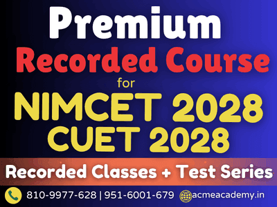 Online MCA entrance course: Premium Recorded Course 2028 | NIMCET 2028 | CUET 2028 | MAH-CET 2028 – ACME Academy